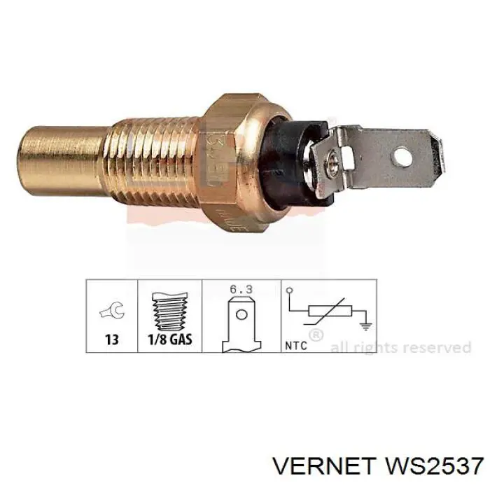 Compre WS2537 Vernet Sensor de temperatura do fluido de esfriamento