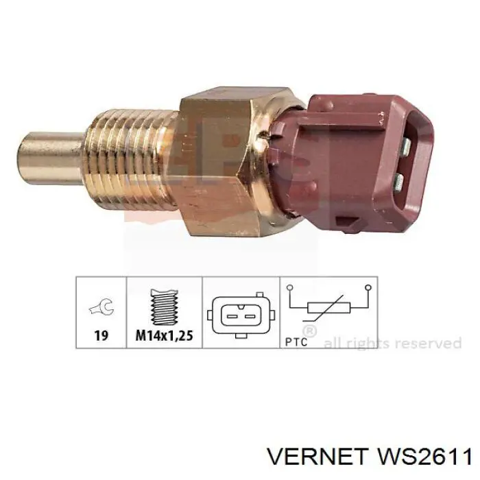 Compre WS2611 Vernet Sensor de temperatura do fluido de esfriamento