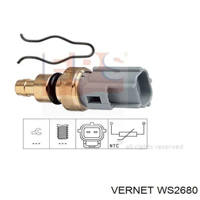 Compre WS2680 Vernet Sensor de temperatura do fluido de esfriamento
