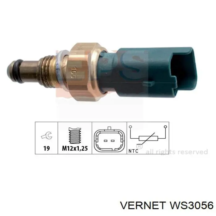Sensor de temperatura do fluido de esfriamento Vernet WS3056 preço, a partir de 14,08 USD