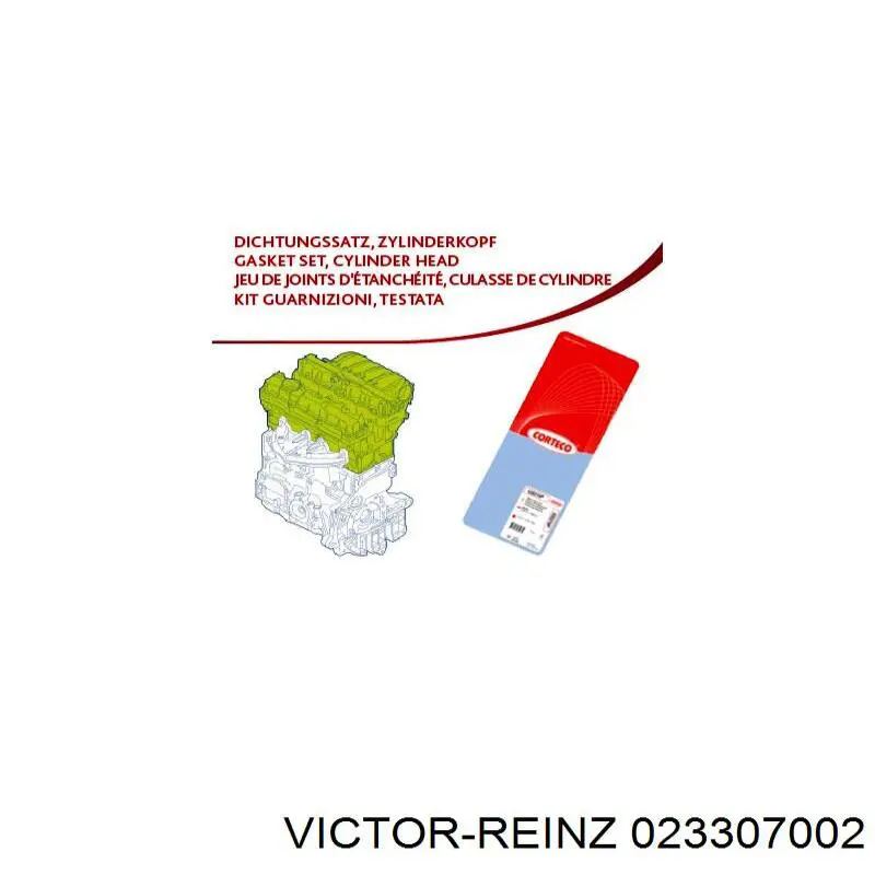 Compre 023307002 Victor Reinz Kit superior de vedantes de motor