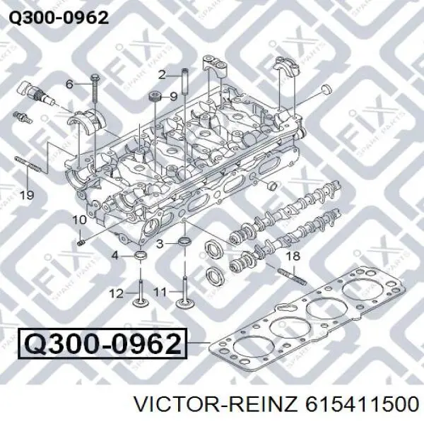 615411500 Victor Reinz Vedante de cabeça de motor (CBC)