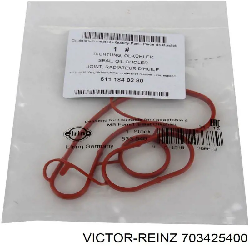 Compre 703425400 Victor Reinz Vedante do radiador de óleo