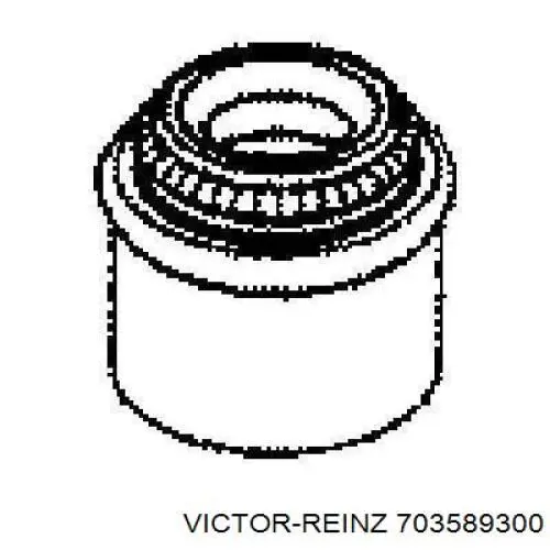 703589300 Victor Reinz Bucim de válvula (coletor de óleo), admissão/escape