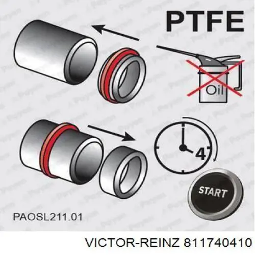 Compre 811740410 Victor Reinz Vedação dianteira de cambota de motor