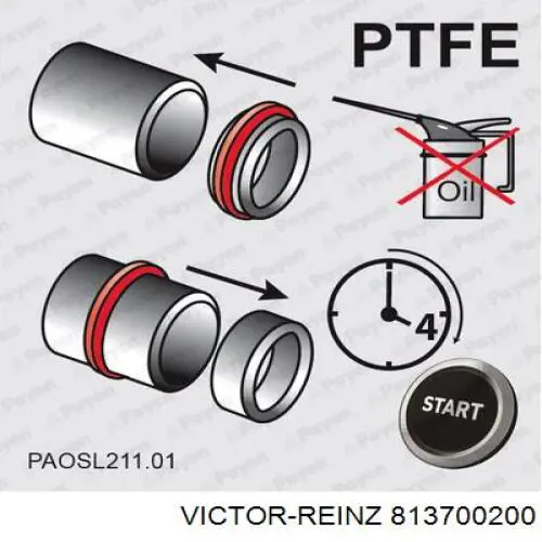 Compre 813700200 Victor Reinz Vedação dianteira de cambota de motor