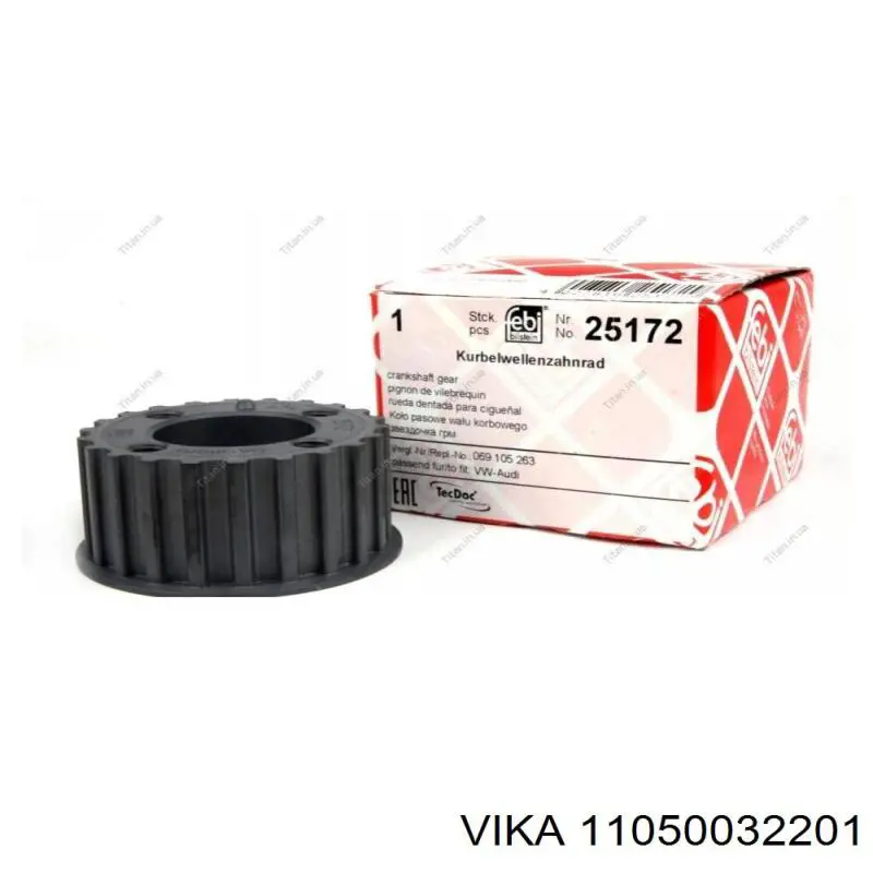 Engrenagem de cadeia da roda dentada de acionamento de cambota de motor Vika 11050032201 preço, a partir de 15,15 USD