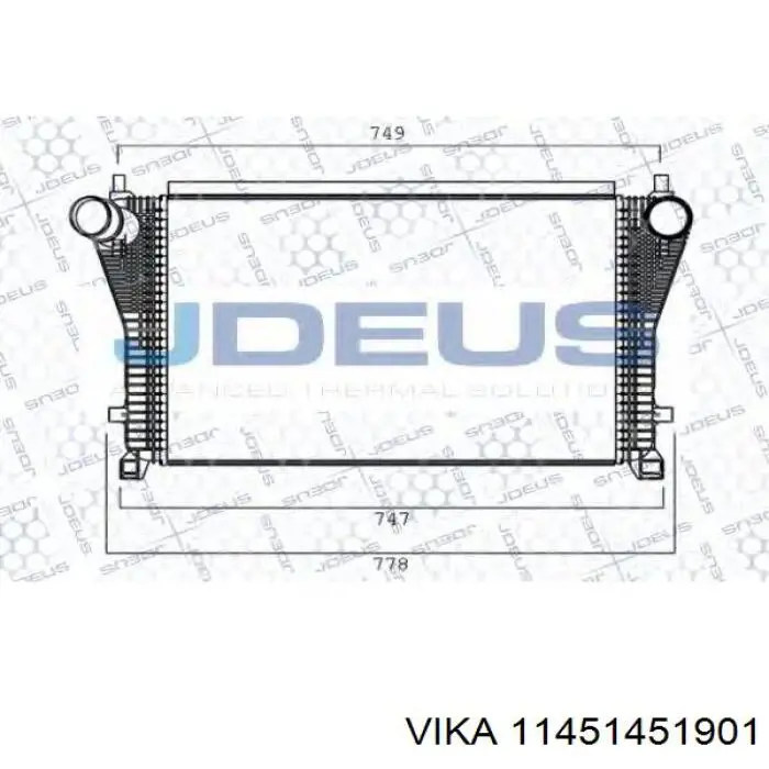 5Q0145803AE VAG Radiador de intercooler