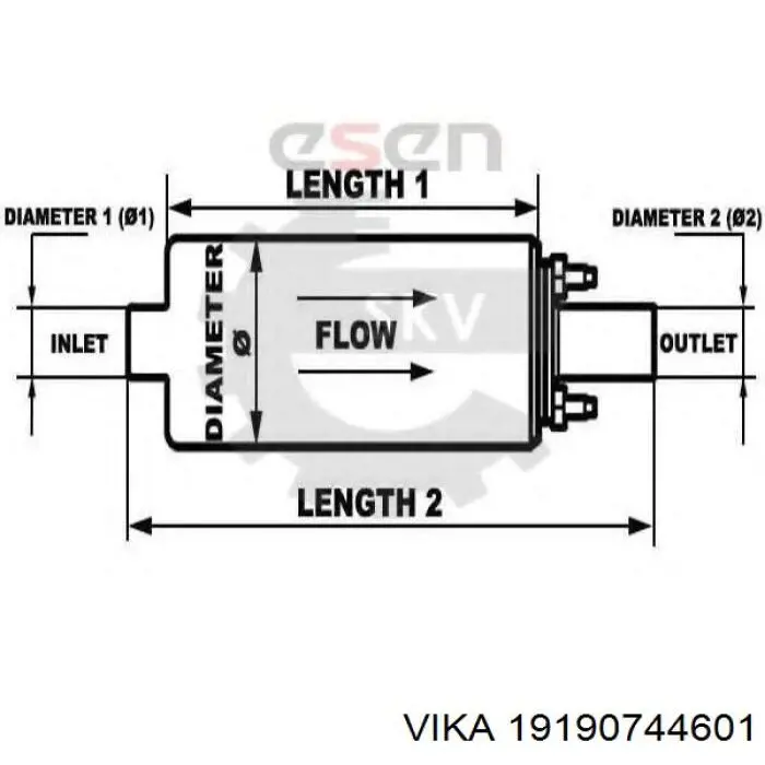 19190744601 Vika Módulo de bomba de combustível com sensor do nível de combustível