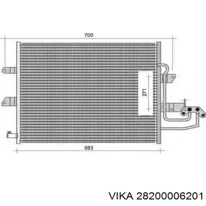Radiador de aparelho de ar condicionado C12160 Sato Tech
