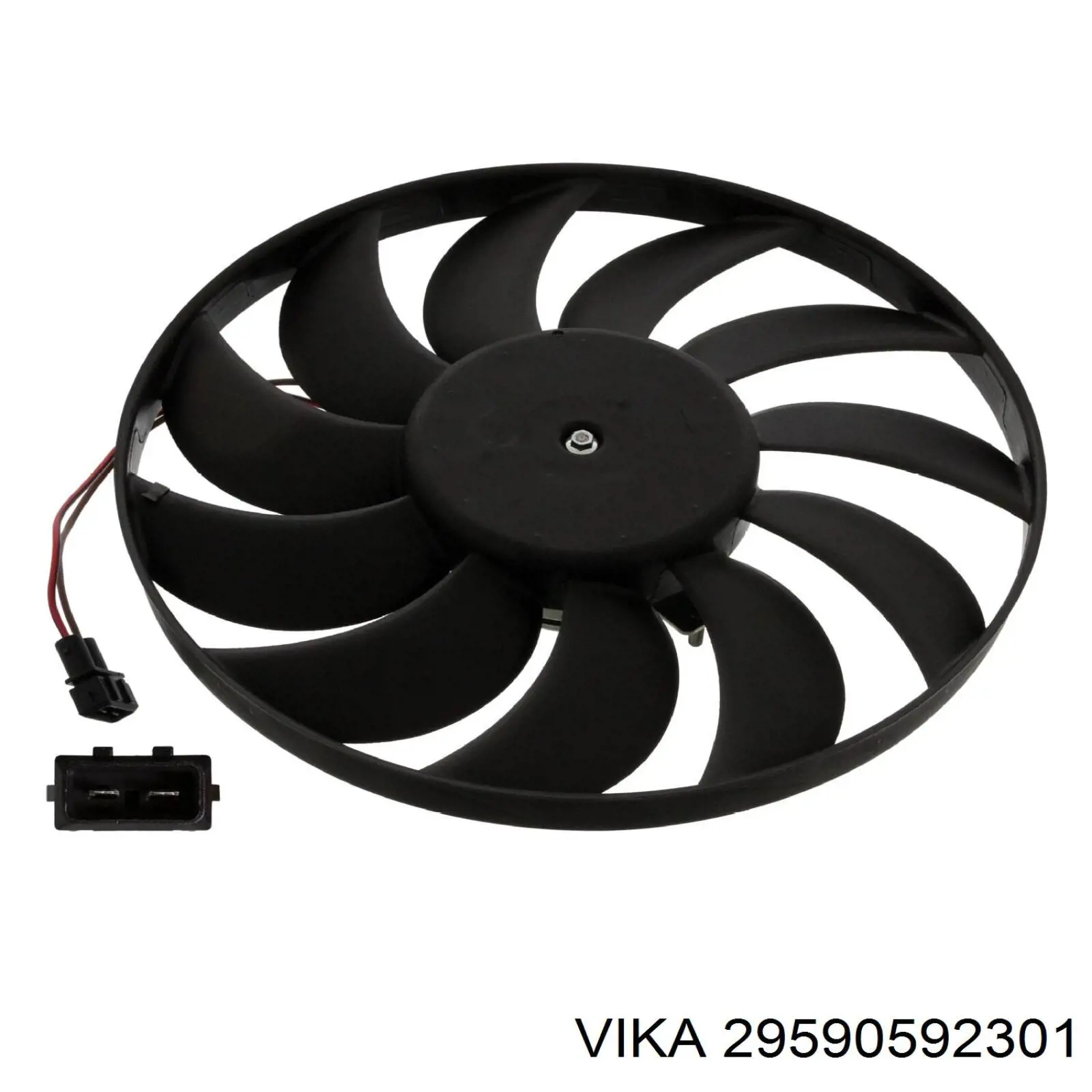 29590592301 Vika Ventilador elétrico de esfriamento montado (motor + roda de aletas)
