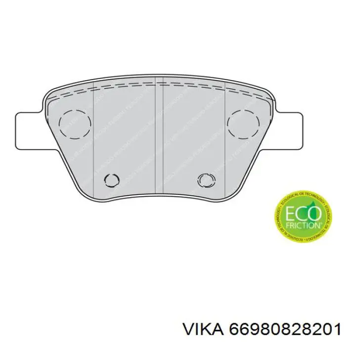 Sapatas do freio traseiras de disco Vika 66980828201 preço, a partir de 28,78 USD