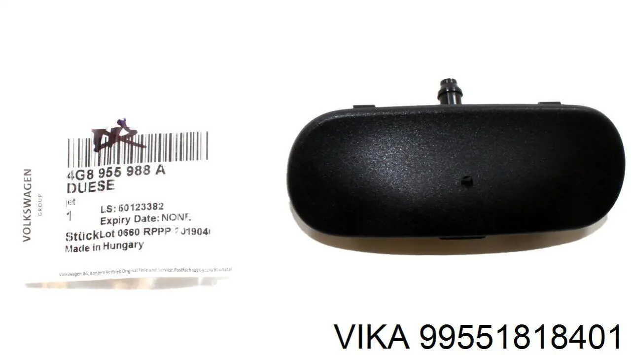 99551818401 Vika Injetor direito de fluido para lavador de pára-brisas