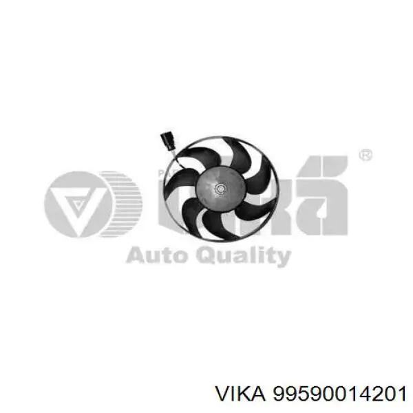 Ventilador elétrico de esfriamento montado (motor + roda de aletas) direito Vika 99590014201 preço, a partir de 59,69 USD