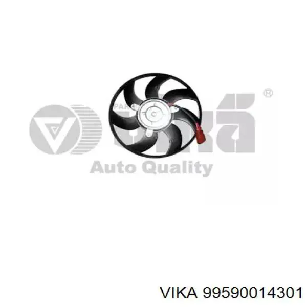 99590014301 Vika Ventilador elétrico de esfriamento montado (motor + roda de aletas) direito