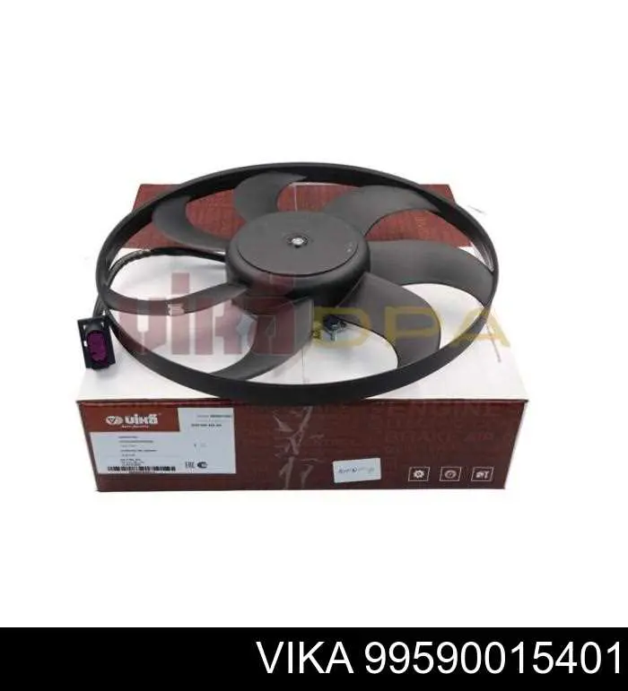 99590015401 Vika Ventilador elétrico de aparelho de ar condicionado montado (motor + roda de aletas)
