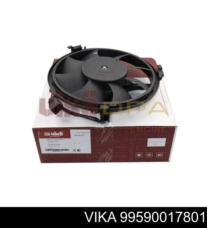 99590017801 Vika Ventilador elétrico de esfriamento montado (motor + roda de aletas)