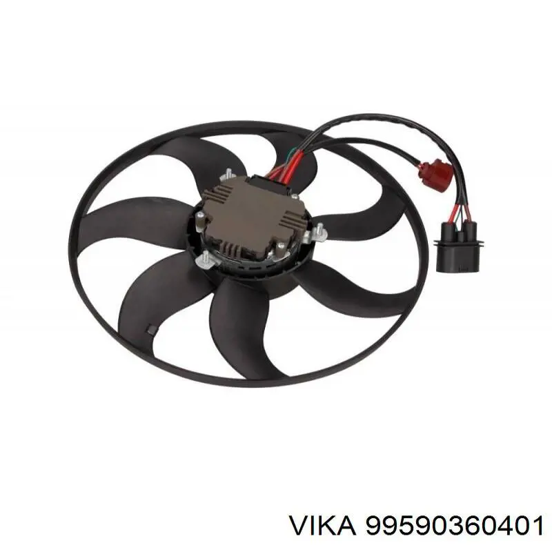 Ventilador elétrico de esfriamento montado (motor + roda de aletas) esquerdo Vika 99590360401 preço, a partir de 91,80 USD