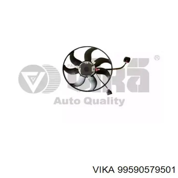 99590579501 Vika Ventilador elétrico de esfriamento montado (motor + roda de aletas) esquerdo