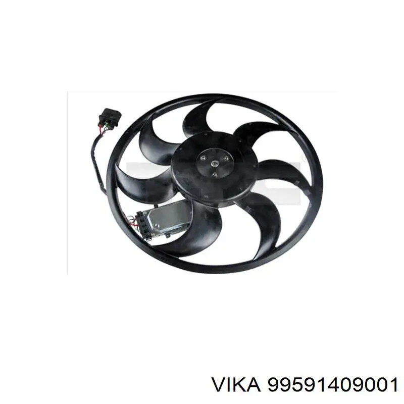 Ventilador elétrico de esfriamento montado (motor + roda de aletas) direito Vika 99591409001 preço, a partir de 139,61 USD