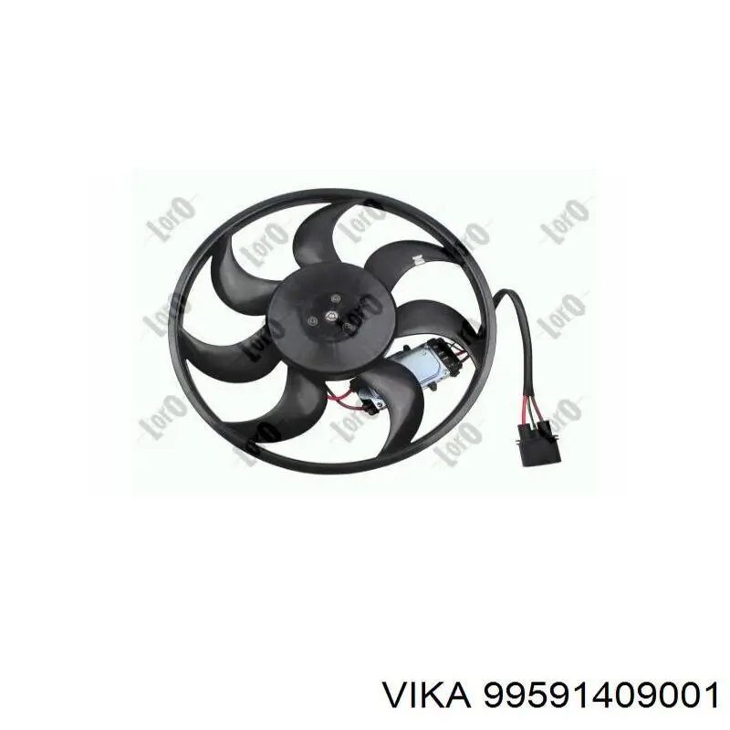 Compre 99591409001 Vika Ventilador elétrico de esfriamento montado (motor + roda de aletas) direito