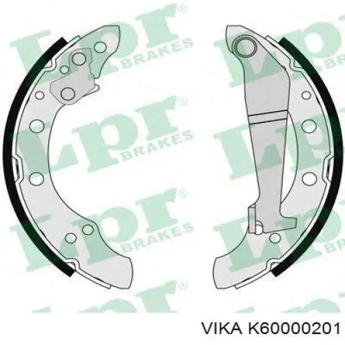 Compre K60000201 Vika Kit de reparação das sapatas do freio