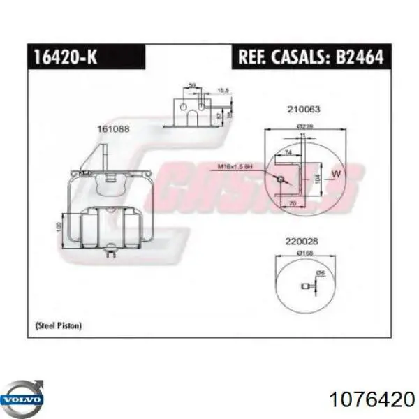 Compre 170107 Febi Coxim pneumático (suspensão de lâminas pneumática) do eixo