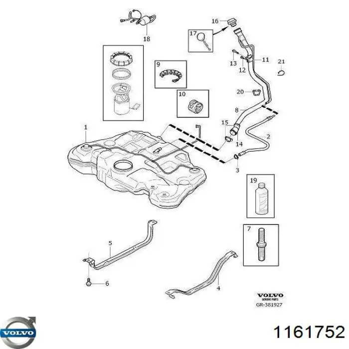 1161752 Volvo Fluido para a limpeza de filtros de fuligem