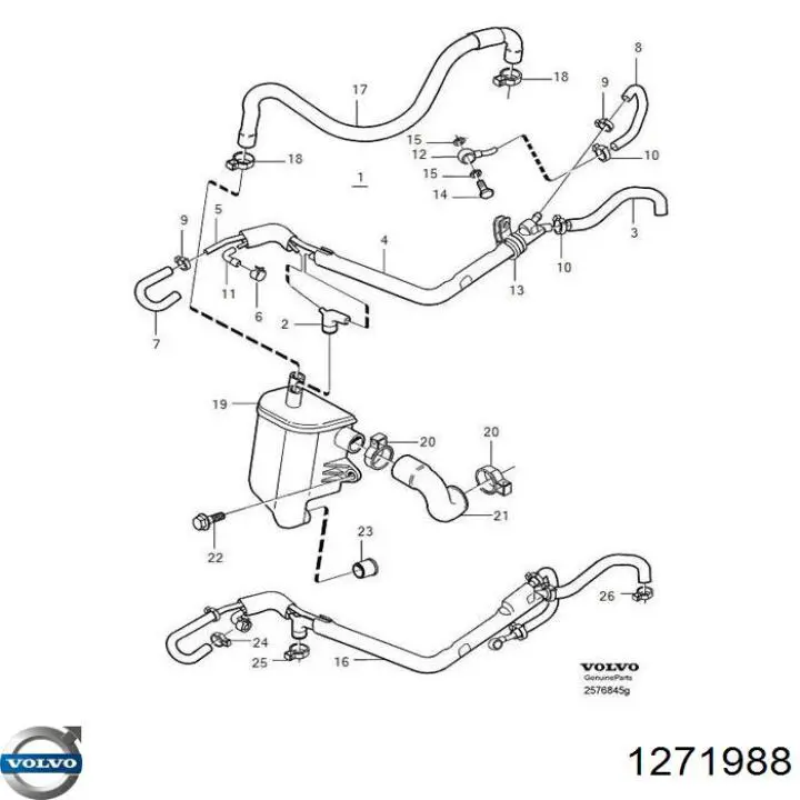 Separador de óleo (separador) do sistema de ventilação de cárter Volvo 1271988 preço, a partir de 17,57 USD