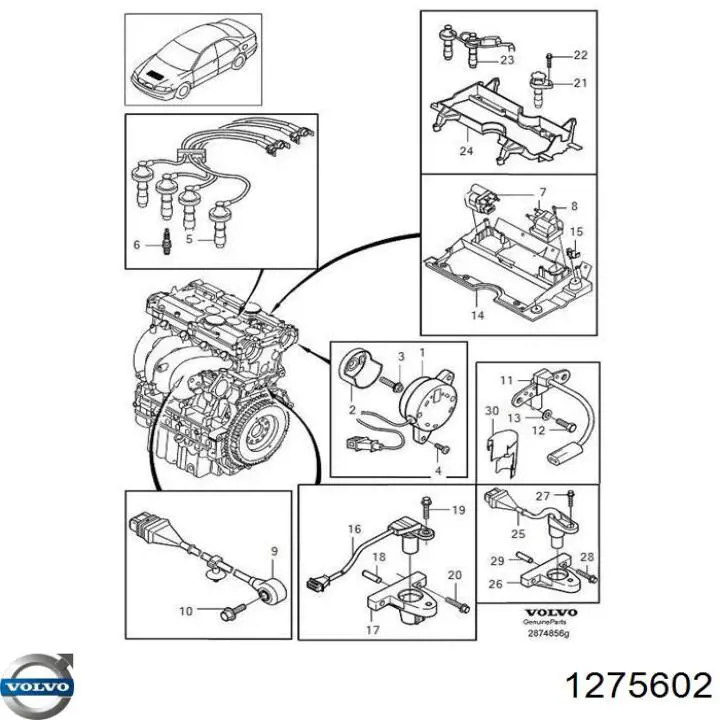 Bobina de ignição 1275602 Volvo