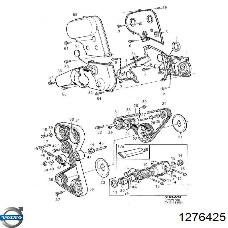 Vedação dianteira de cambota de motor Volvo 1276425 preço, a partir de 7,87 USD