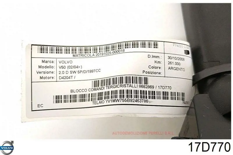  Volvo 17D770 preço, a partir de 44,34 USD