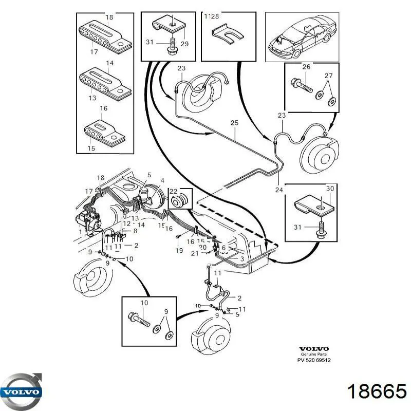 Vedante de rolha de panela de motor Volvo 18665 preço, a partir de 2,16 USD