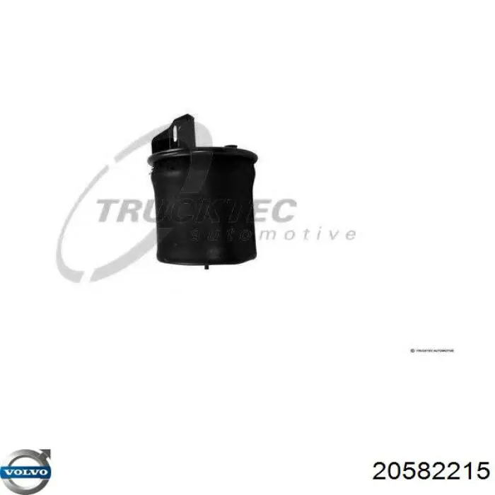 Coxim pneumático (suspensão de lâminas pneumática) do eixo 20582215 Volvo