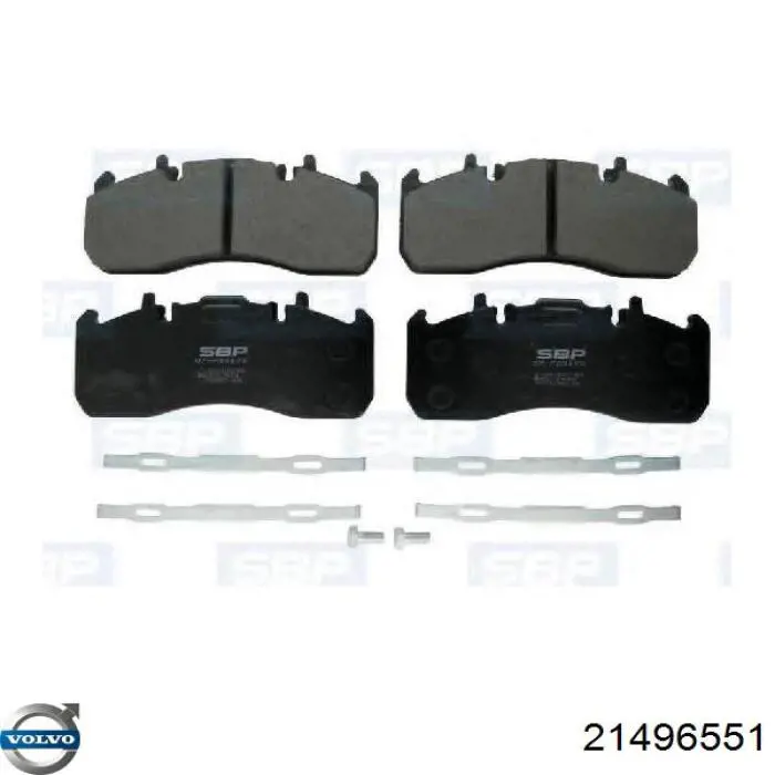 Sapatas do freio dianteiras de disco Volvo 21496551 preço, a partir de 177,78 USD
