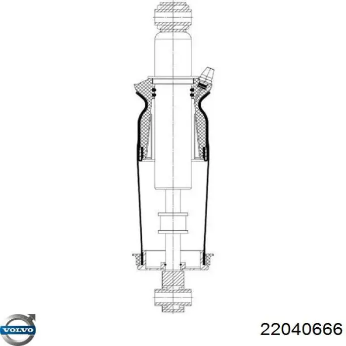 Amortecedor de cabina (TRUCK) Volvo 22040666