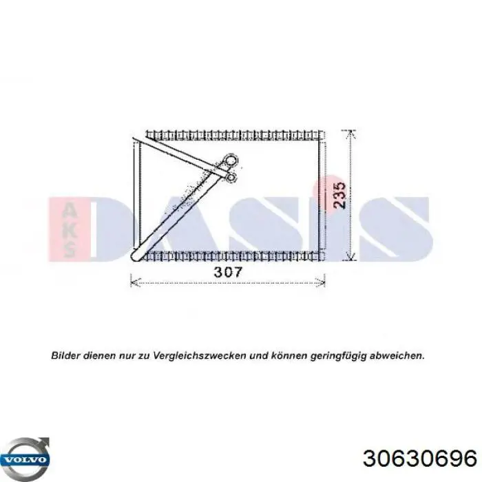 Vaporizador de aparelho de ar condicionado Volvo 30630696 preço, a partir de 120,99 USD