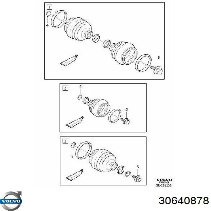 Semieixo (acionador) dianteiro direito Volvo 30640878 preço, a partir de 137,64 USD