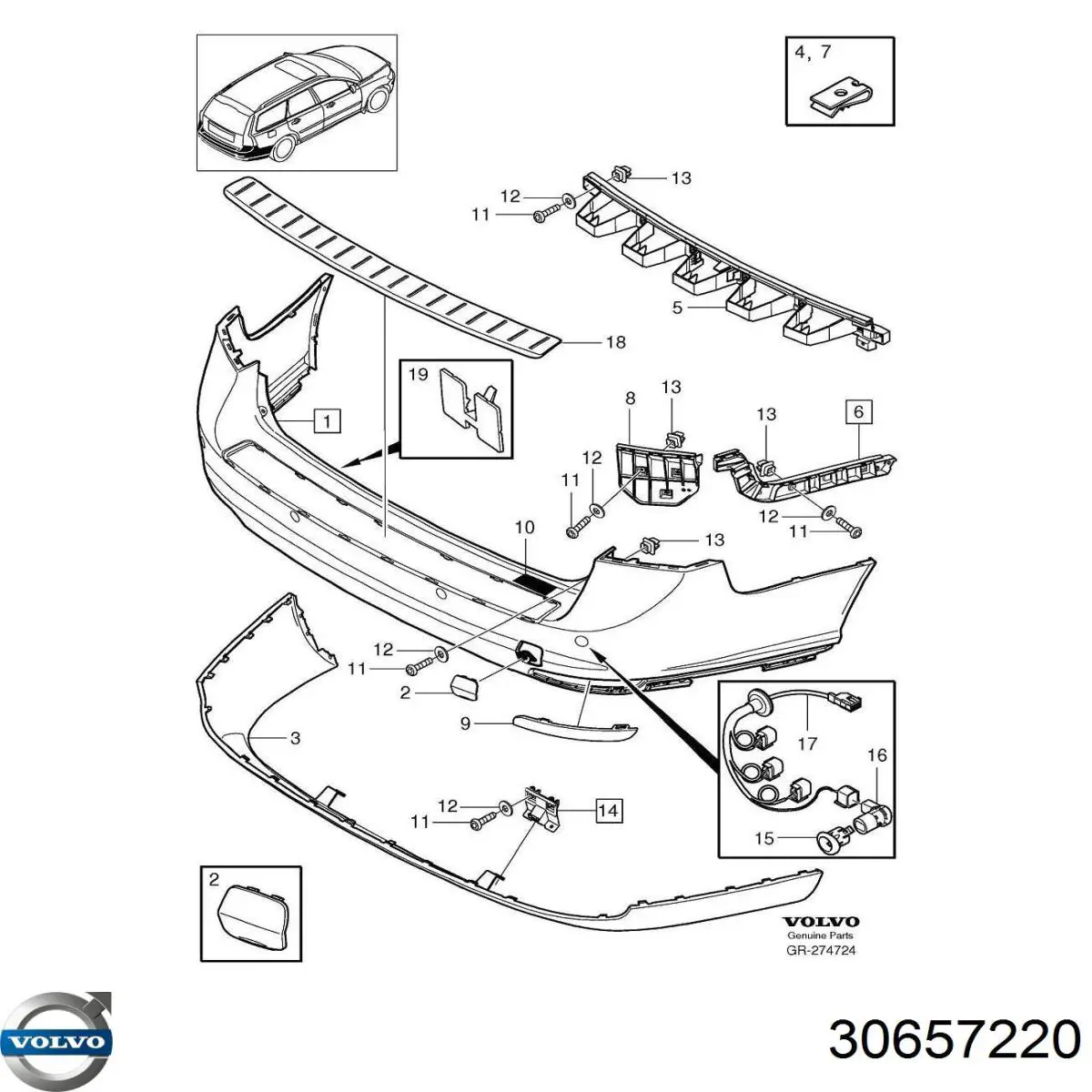  Volvo 30657220 preço, a partir de  