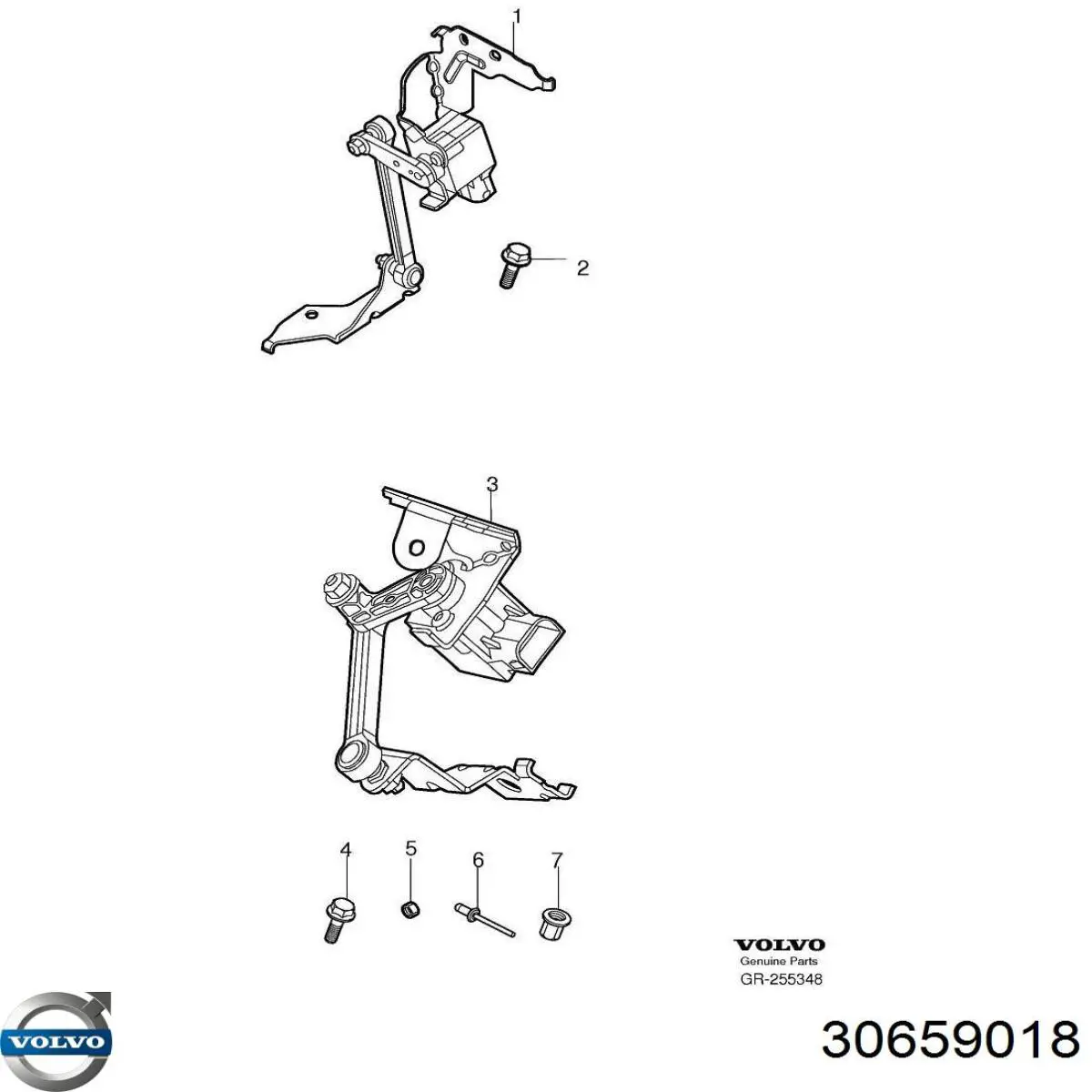 30797971 Volvo Sensor dianteiro do nível de posição de carroçaria