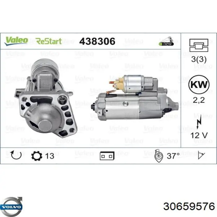 30659576 Volvo Motor de arranco