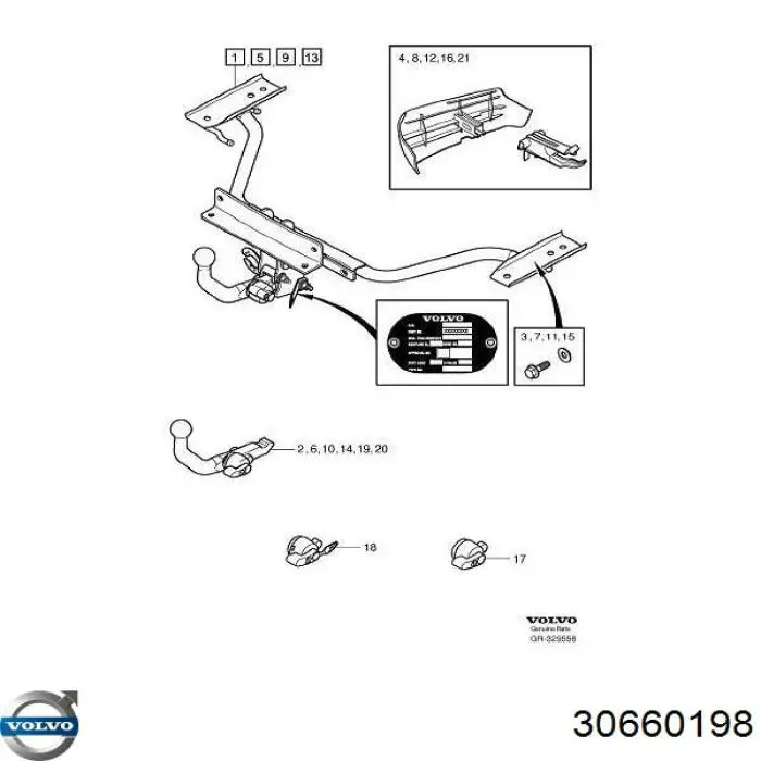 Fecho de acoplamento de reboque Volvo 30660198 preço, a partir de 44,54 USD
