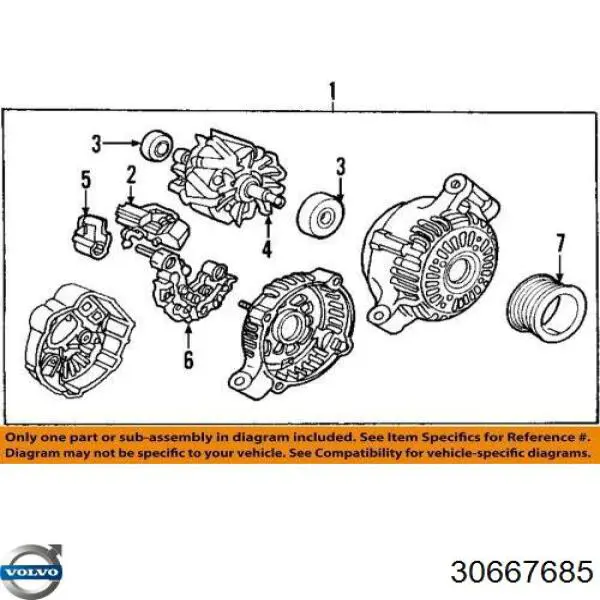 30667685 Volvo Relê-regulador do gerador (relê de carregamento)