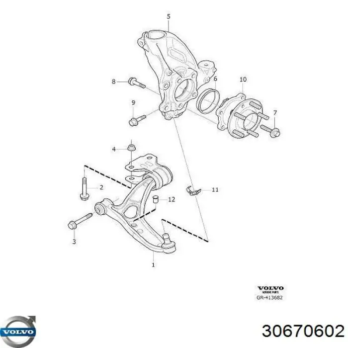 30670602 Volvo Parafuso de cubo