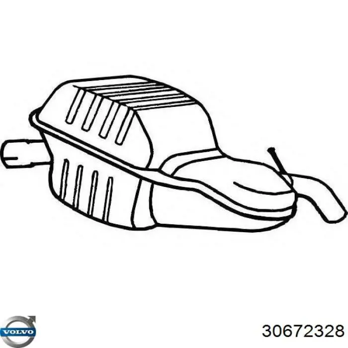 Silenciador, parte traseira Volvo XC70 CROSS COUNTRY SZ, LZ
