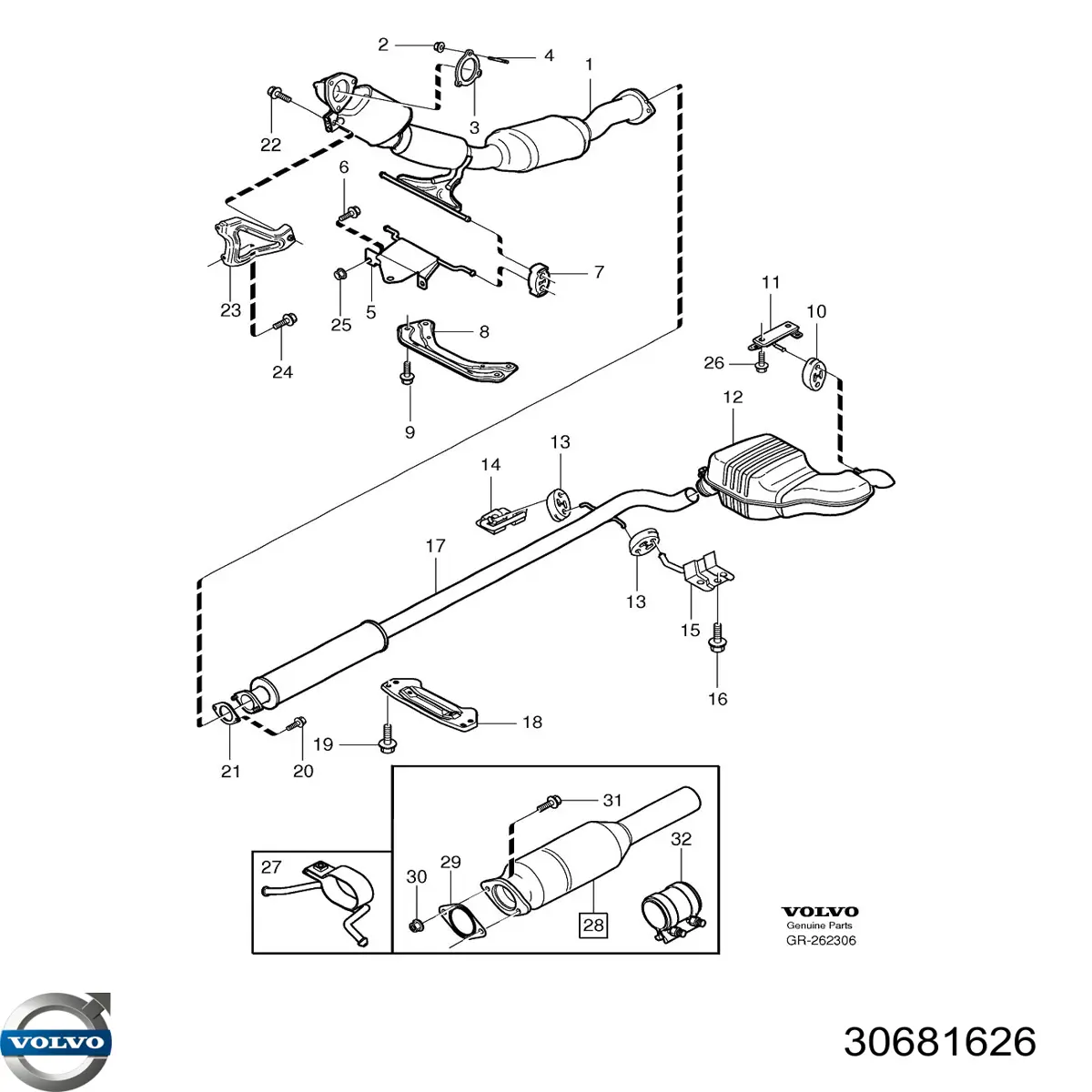  Volvo 30681626 preço, a partir de 36,43 USD