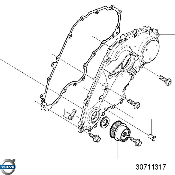 Vedação dianteira de cambota de motor Volvo 30711317 preço, a partir de 13,66 USD