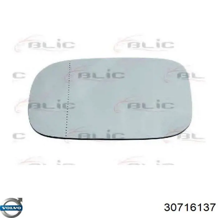 30716137 Volvo Elemento espelhado do espelho de retrovisão esquerdo