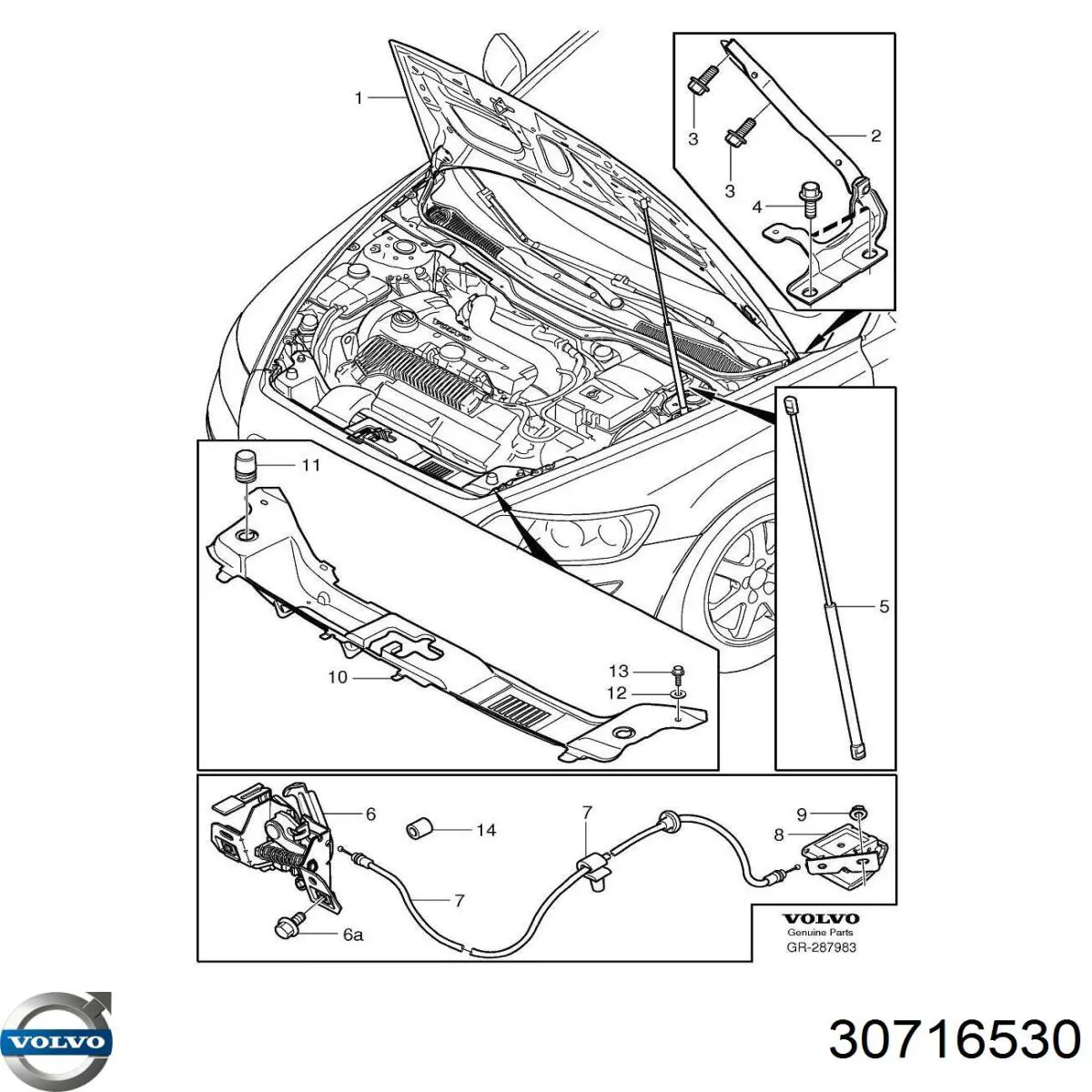 Fecho da capota Volvo S40 II MS