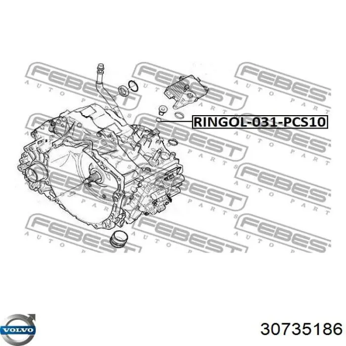 30735186 Volvo Vedante de panela da Caixa Automática de Mudança/Caixa Mecânica de Mudança